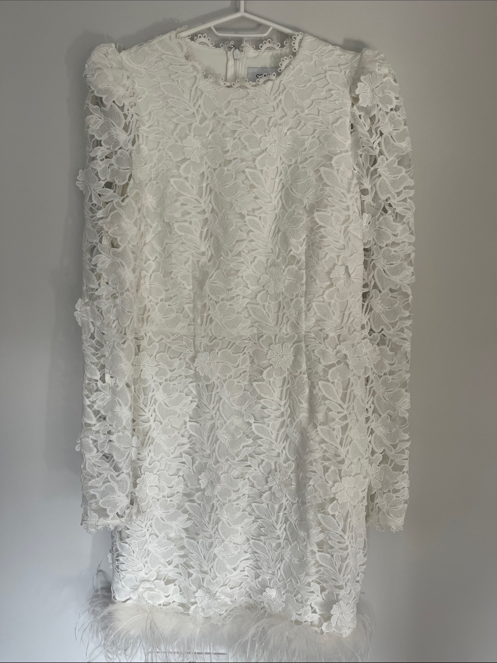 Coast White Lace Long Sleeve Dress